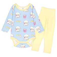 MilkBaby 귀여운동물친구들 아기우주복 팬츠세트