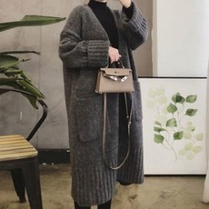 t.view 女款開袖羅紋長版針織外套 V3C-CCA002