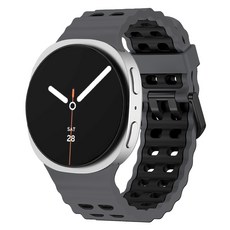 SPACE SHIELD Galaxy 雙色海洋風矽膠錶帶, 深灰黑, 1個