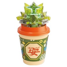 JAKi 佳奇 瓦葦屬多肉杯裝盆栽相容積木 DK021-11, 混合顏色, 1個