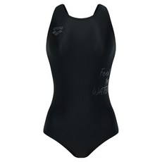 아레나 플로우라인 원피스 유백 수영복 A5FL1LO01BLK090