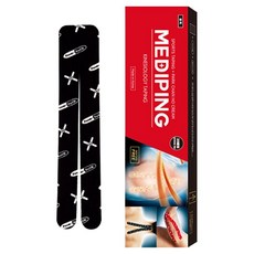 파워풀엑스 메디핑 와이타입 기본형 근육테이프 블랙, 20개입, 1개