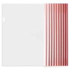 모던앳 그라데이션 투명 쫄대 파일 A4 10종 세트, 핑크, 1세트