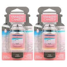 YANKee CANDLe Car Jar Ultimate 車用芳香劑, 2個, 粉紅沙灘