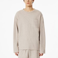 JAJU 男士雙層棉質寬鬆版睡衣上衣