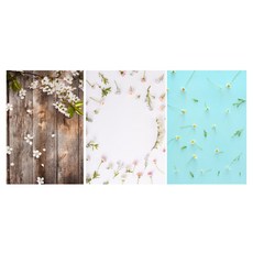 雙面花卉拍攝背景紙3件組, 1套, 單一商品