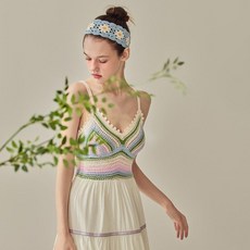 VikiniVender 女款Lucy鉤織蛋糕長洋裝