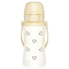 그로미미 유아용 스테인리스 텀블러 돗꼼, 버터, 300ml, 1개