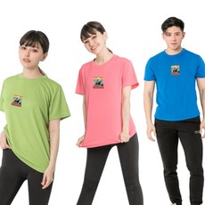 MI MI LEO 台灣製高透氣吸排T恤3件組 B15, 蘋果綠 + 桃紅 + 寶藍