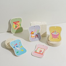 Dr.HOWS 五味子可生物分解纖維素菜瓜布5件組, 1套, 5入