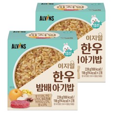 ALVINS 愛彬思 Easy Meal 常溫嬰兒副食品 完成期 13個月以上 2入, 220g, 2個, 韓牛栗子梨