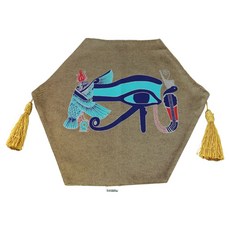 LASSLEY 蕾絲妮 埃及何魯斯智慧之眼 六角桌墊, 1個, 40 x 32cm, 金色