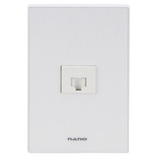 nano 電氣 Art2 Simple 單孔 8P 嵌入式模組 白色