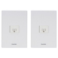 nano 電氣 Art2 簡約 單聯 8P 嵌入式模組 白色, 2個