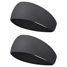 LUV HOME 涼感吸汗運動髮帶, 炭灰色, 2個