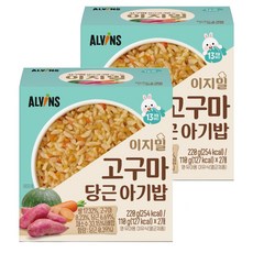 엘빈즈 이지밀 실온 이유식 완료기 13개월이상 2p, 고구마당근, 220g, 2개