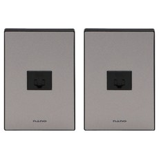 nano 電氣 Art2 Simple 1孔用 8P 嵌入式模組 珍珠灰, 2個