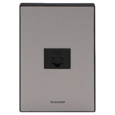 나노전기 아트2 심플 1개용 8P 매입모듈 펄그레이, 1개