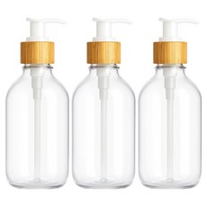 LIVING Maker 廚房 洗衣 洗潔劑 補充 分裝 空瓶 500ml, 3個, 透明木紋