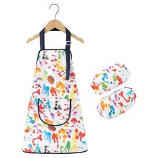 ARTJOY 兒童美術圍裙袖套組, 斑點
