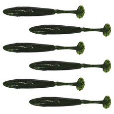 다미끼 엣지쉐드 배스 버징 노싱커 쉐드웜 10.2cm 6p, 304 워터멜론 블랙, 9g, 1개