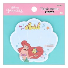 sun-star Disney卡通造型便利貼, 1個, 小美人魚, 30張