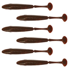 다미끼 엣지쉐드 배스 버징 노싱커 쉐드웜 10.2cm 6p, 414 펌프킨 시드, 9g, 1개