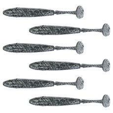 다미끼 엣지쉐드 배스 버징 노싱커 쉐드웜 10.2cm 6p, 007 스모크 실버, 9g, 1개