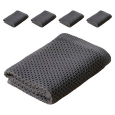 小麥購物 日式蜂巢紋多功能清潔抹布 L4140 太空灰, 5個