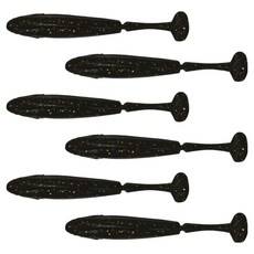 다미끼 엣지쉐드 배스 버징 노싱커 쉐드웜 10.2cm 6p, 014 블랙 믹스 플레이크, 9g, 1개