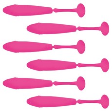 다미끼 엣지쉐드 배스 버징 노싱커 쉐드웜 10.2cm 6p, 438 핫핑크, 9g, 1개