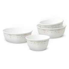 Corelle Brands 康寧餐具 Classic Joy餐具 飯碗2入 + 湯碗2入組, 白色, 1套, 飯碗 + 湯碗