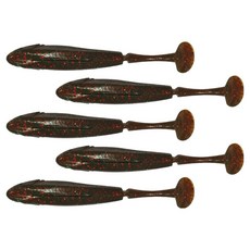 다미끼 엣지쉐드 배스 버징 노싱커 쉐드웜 12.7cm 5p, 204 모터오일 레드, 18g, 1개