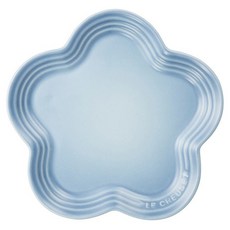 르크루제 플라워 접시, 코스탈블루, 1개