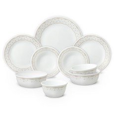 Corelle Brands 康寧餐具 Classic Joy 餐具套組 9入, 白色, 1套, 飯碗 2入 + 湯碗 2入 + 個人盤 2入 + 小盤 2入 + 中盤