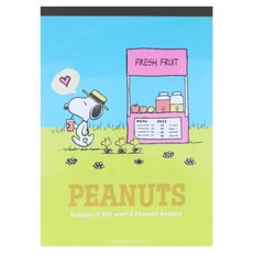 sun-star PEANUTS 史努比春色盎然A6便條紙, 日常漫步, 96張, 1個