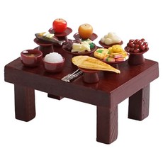 Morningscent 納骨塔裝飾 食物擺盤模型 手工微縮祭祀桌 7.2 x 5.2 x 5 cm, 愛心版, 1套