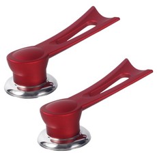 코리드리 손잡이가 긴 냄비뚜껑 손잡이 냄비꼭지 레드, 2개