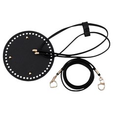 코히모 복조리 가방 만들기 버킷백 DIY 밑판 스트랩 조임끈 세트 5W0585, 블랙, 1세트