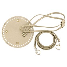 코히모 복조리 가방 만들기 버킷백 DIY 밑판 스트랩 조임끈 세트 5W0585, 골드, 1세트