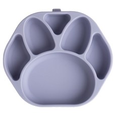 SILUNITY 幼兒用熊掌吸盤餐盤, 紫色, 1個