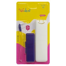 WEDENT 威登 攜帶式牙間刷補充型 M 21入 + 微笑攜帶盒 + 補充收納盒, 1套, 1.2mm