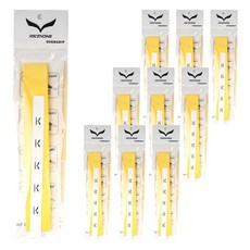ASCENDING 오버그립 배드민턴라켓 그립 테이프, 옐로우, 10개