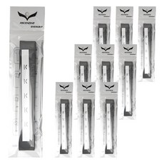 ASCENDING 오버그립 배드민턴라켓 그립 테이프, 그레이, 10개