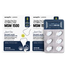 NUTRA LIFE MSM補充錠 1500mg 48g, 2個, 60錠