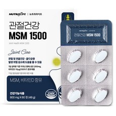 NUTRA LIFE MSM補充錠 1500mg 48g, 1個, 60錠