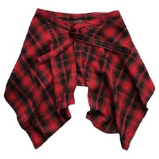 ViVEMO Moel 格紋層次感遮臀假下擺裙 11089