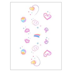 gelluna 繽紛水果愛心蝴蝶等重點漢娜紋身刺青貼紙, 1個, T-238