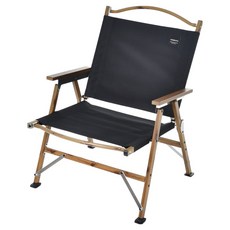 CLS NOBANA 超輕量木紋鋁合金戶外便攜摺疊椅 全收折 PRO款, 黑色, 1個