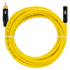HDtop RCA 公 TO 5.5 單聲道 公 連接線 40m, 黃色, 1個, HT-TP2653